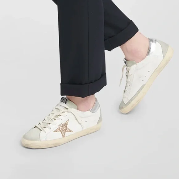 slim fit dress slacks Golden Goose Pure Star Leather Sneaker, 36, Women's, Pink main image 1
